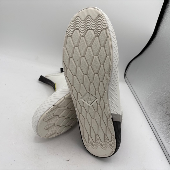 NWT SPERRY Sport White Black Topsider Slip-in Cutwater Rubber Deck Boots 13 - Picture 10 of 14